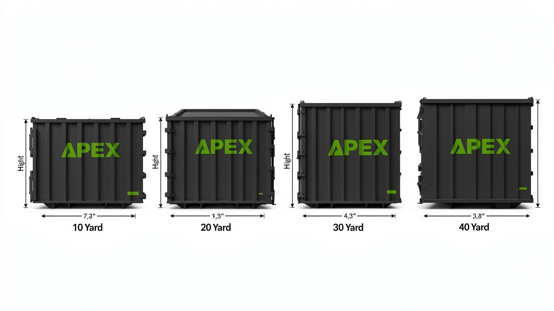 Dumpster sizes available in Clinton (Township)